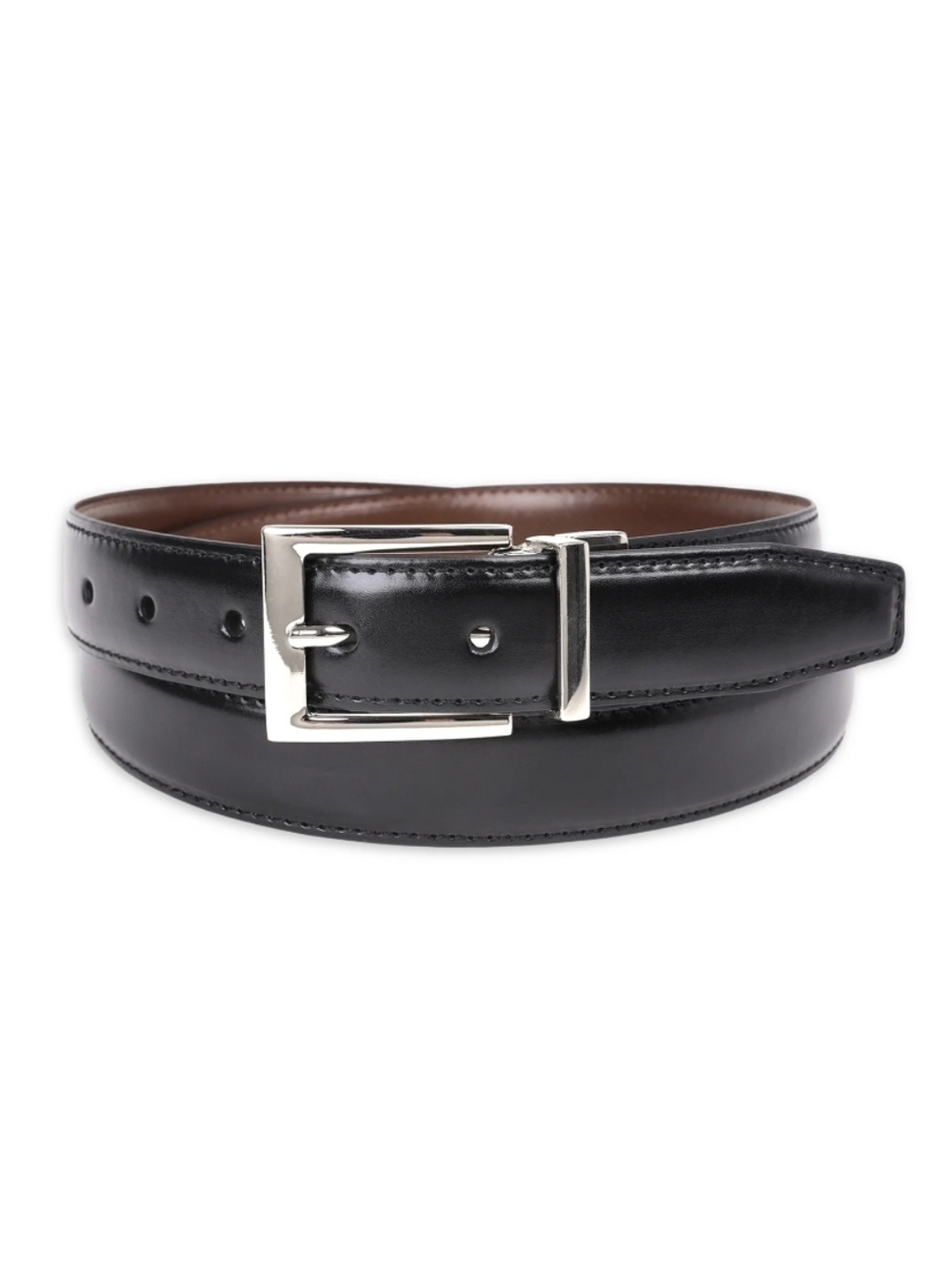 George Men's 34 Reversible Feather Edge Stitch Belt